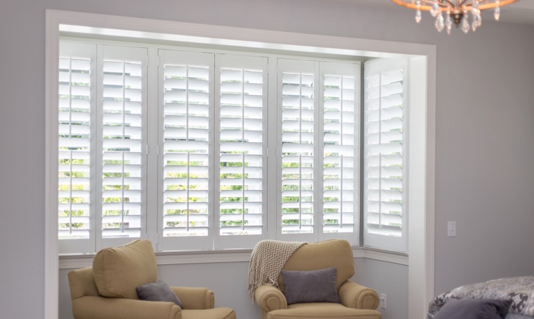 Plantation shutters in Cincinnati corner